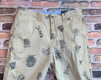 Classic Men’s Polo Ralph Lauren Stretch Classic Bermuda Shorts Tan Size 31