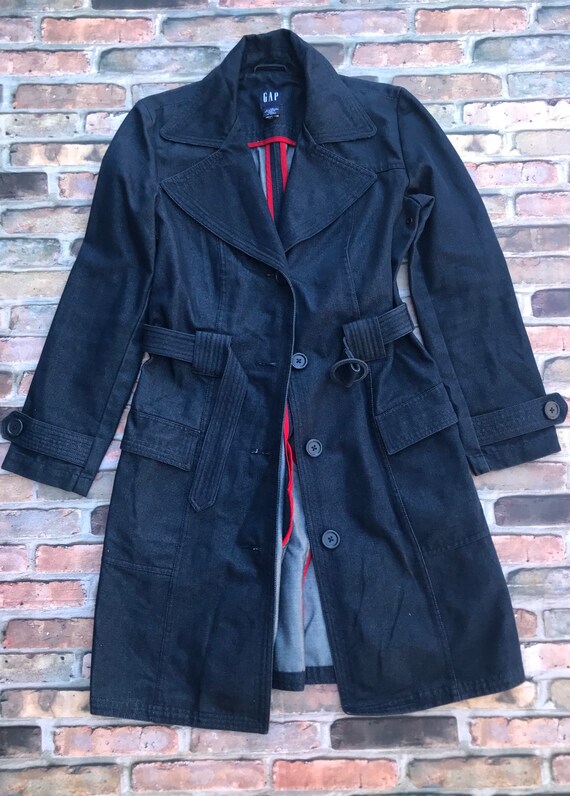 gap denim trench coat