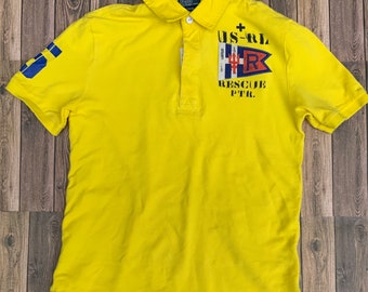 vintage Kids Yellow Rescue Patrol Ralph Lauren Polo