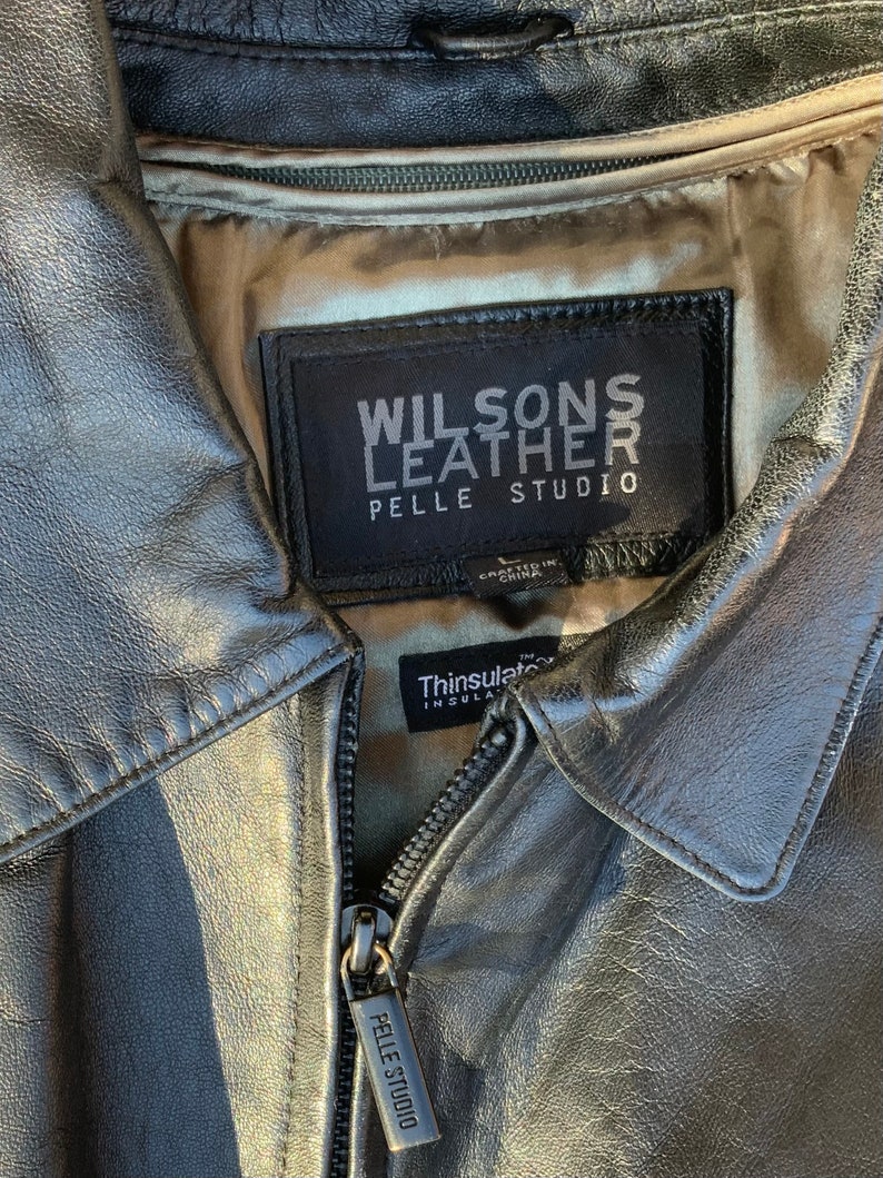 Vintage Mens Wilsons Leather Pelle Studio Thinsulate Jacket Szl Etsy