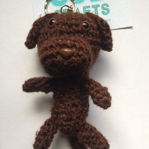 Chocolate Labrador Keyring Keychain Doggy Made To Order