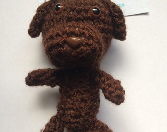 Chocolate Labrador Keyring Keychain Doggy Made To Order