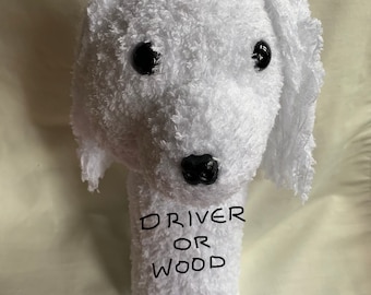 Bichon Frise Golf Club Cover Driver Cover Woods cover Made to Order