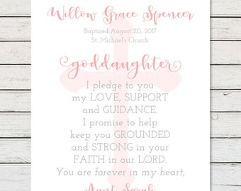 GODDAUGHTER GIFT, Godson Gift, Baptism Printable, Baptism Gift, Goddaughter Baptism, Godson Baptism, Baptism Gift Print, Dedication Gift