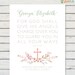 Baptism Printable Personalized Baptism Gift for Baby Girl - Etsy