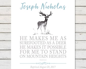 BAPTISM GIFT BOY, Baby Boy Baptism Gift, Baptism Bible Verse Print, Christening Gift, Personalized Baptism Gift, Baptism Keepsake