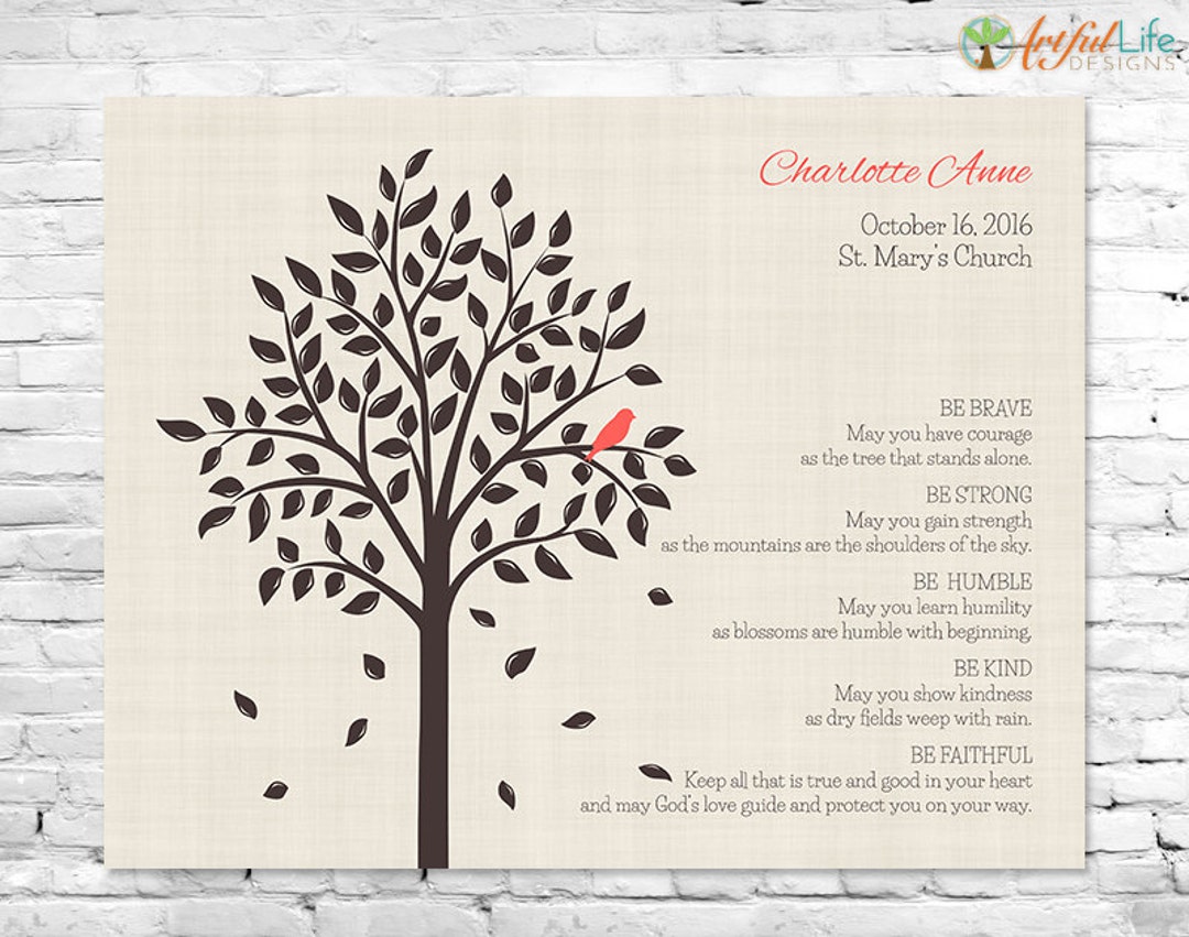 PERSONALIZED BAPTISM PRINTABLE, Baptism Gift, Girl Baptism Gift, Boy ...
