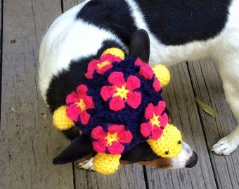 SALE Halloween Dog Costume Turtle Dog Hat Crochet Unique Handmade Amigurumi Hat