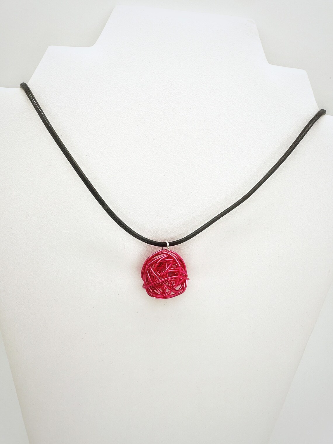 Yarn Ball Jewelry Knit Ball Necklace Yarn Necklace Crochet Etsy