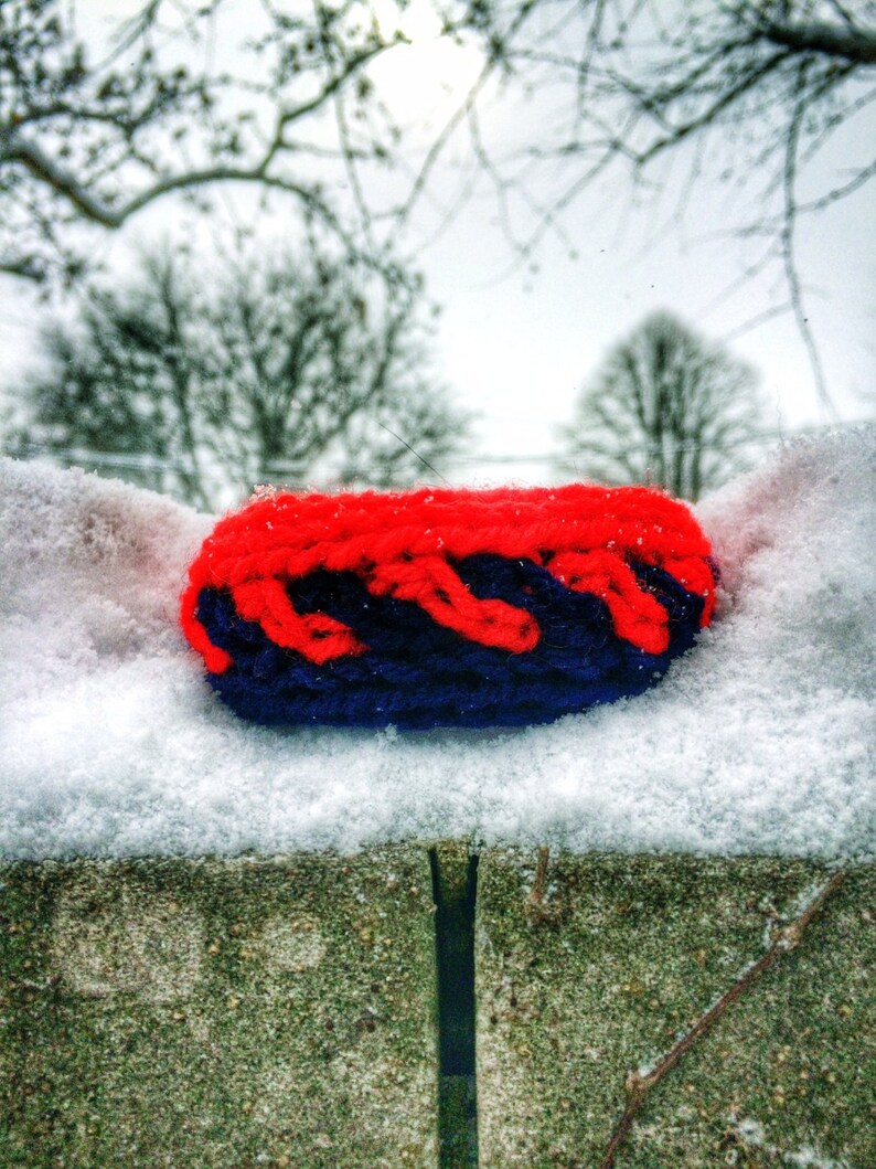 Wool Knit Bracelets Blue Red Chunky Cable Knit Unique Handmade Etsy