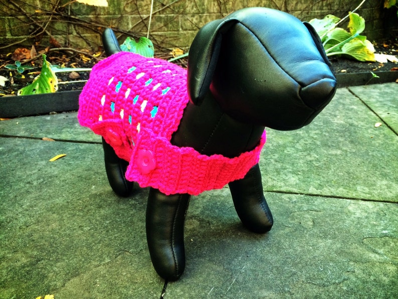 Crochet Dog Sweater Unique Handmade Husky Little Pink Dog Hand Etsy