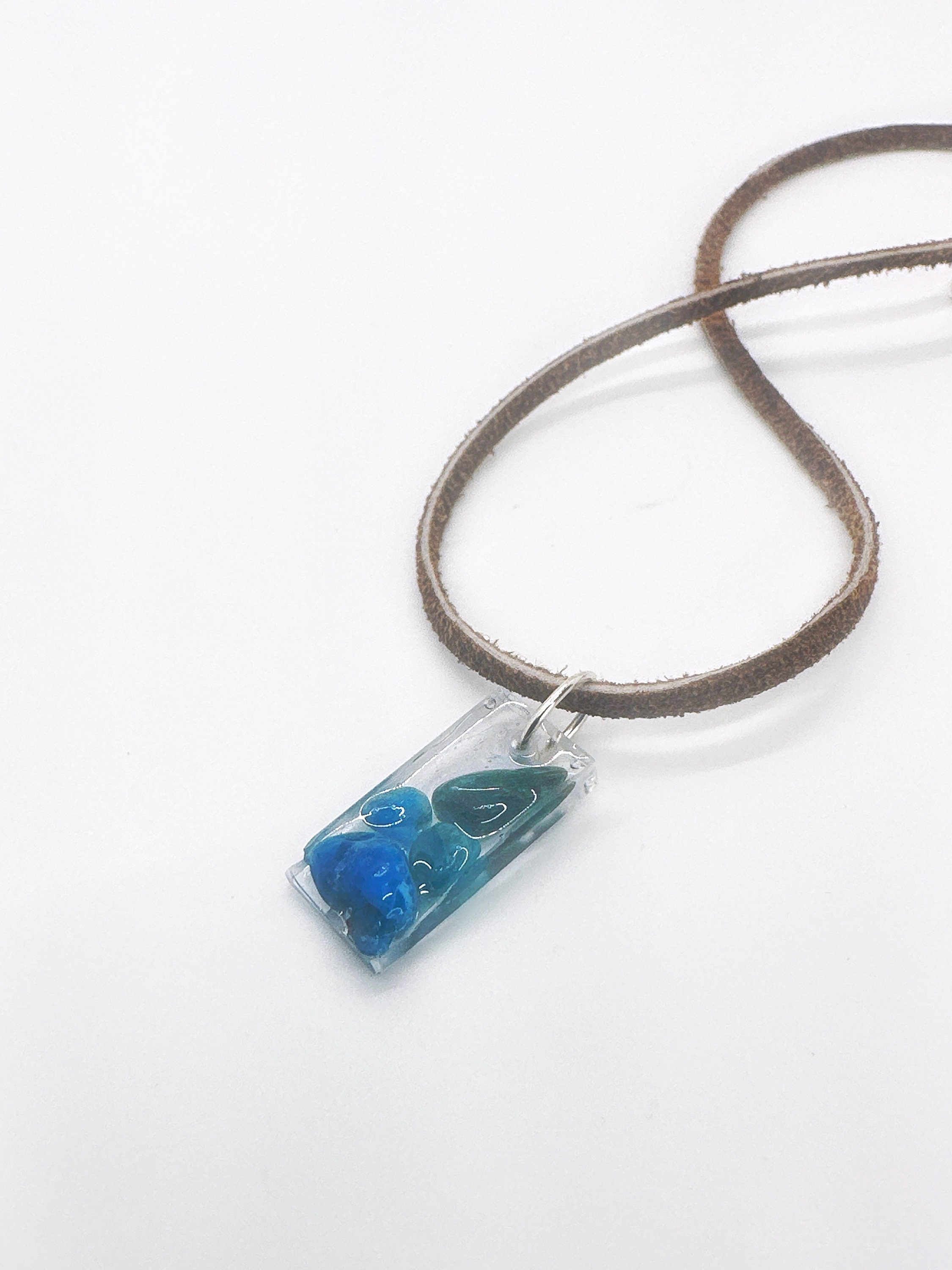 Healing Stones Blue Apatite Necklace Gemini Capricorn Pisces - Etsy
