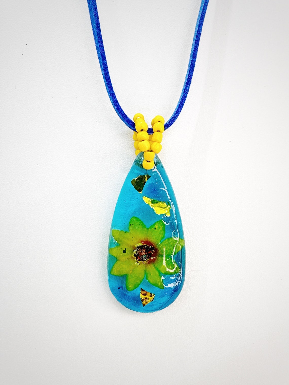 Ukraine Jewelry Sunflower Necklace Stand With Ukraine Gift Etsy