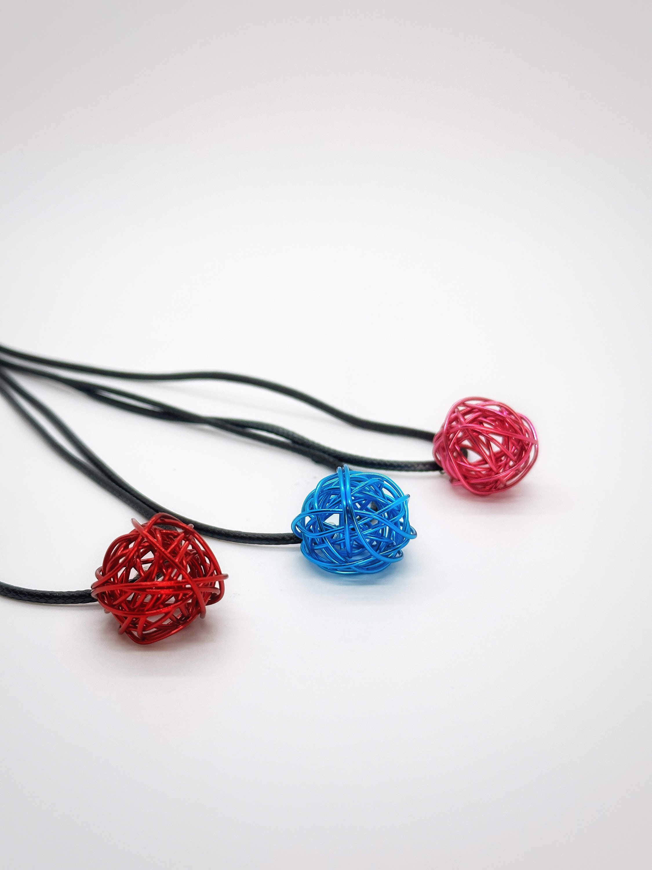 Lorna Fabric Bow & Ball Necklace