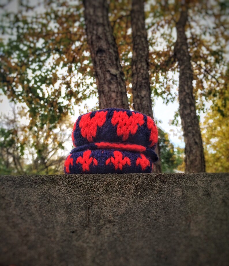 Wool Knit Bracelets Chunky Nordic Knit Boho Cuffs Set of Three Etsy