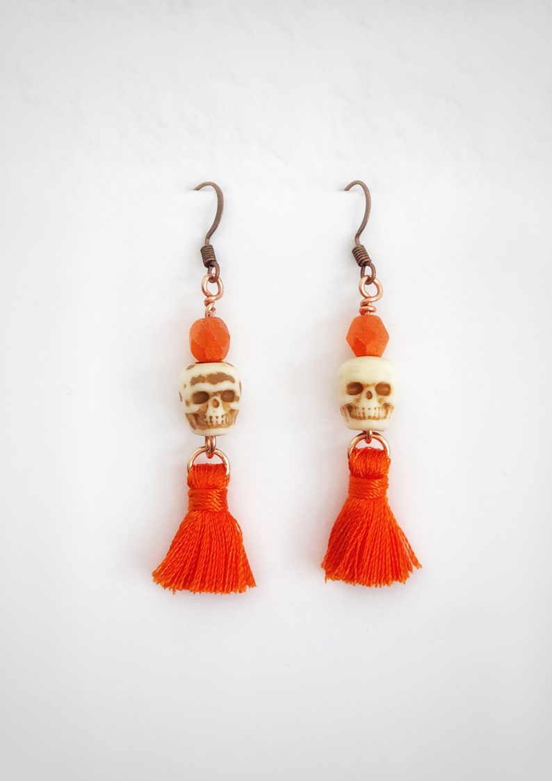 Bonsny Halloween Earrings - Pirate Skull Dangle Earrings, Hypoallergenic Novelty Jewelry For Women