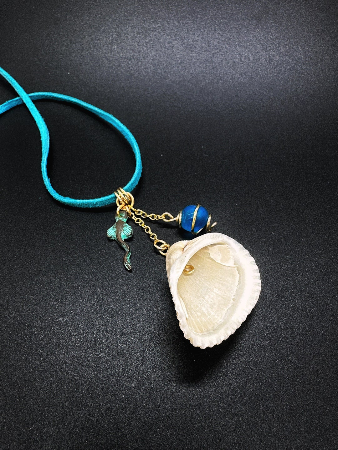 Seashell Necklace, Recycled Florida Seashells, Wire Wrapped Jewelry ...