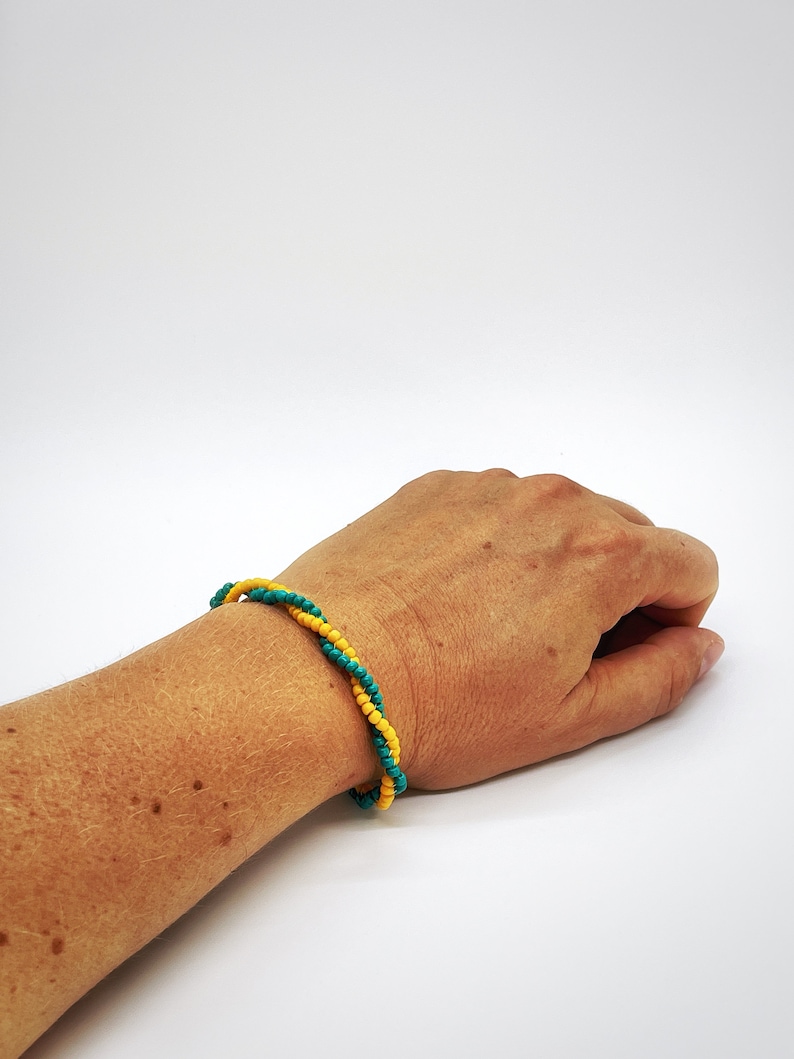 Bracelet Couple Ukraine - 2 Pièces Ajustables Avec Emblème National | Cadeau Symbolique, Amitié, Soutien