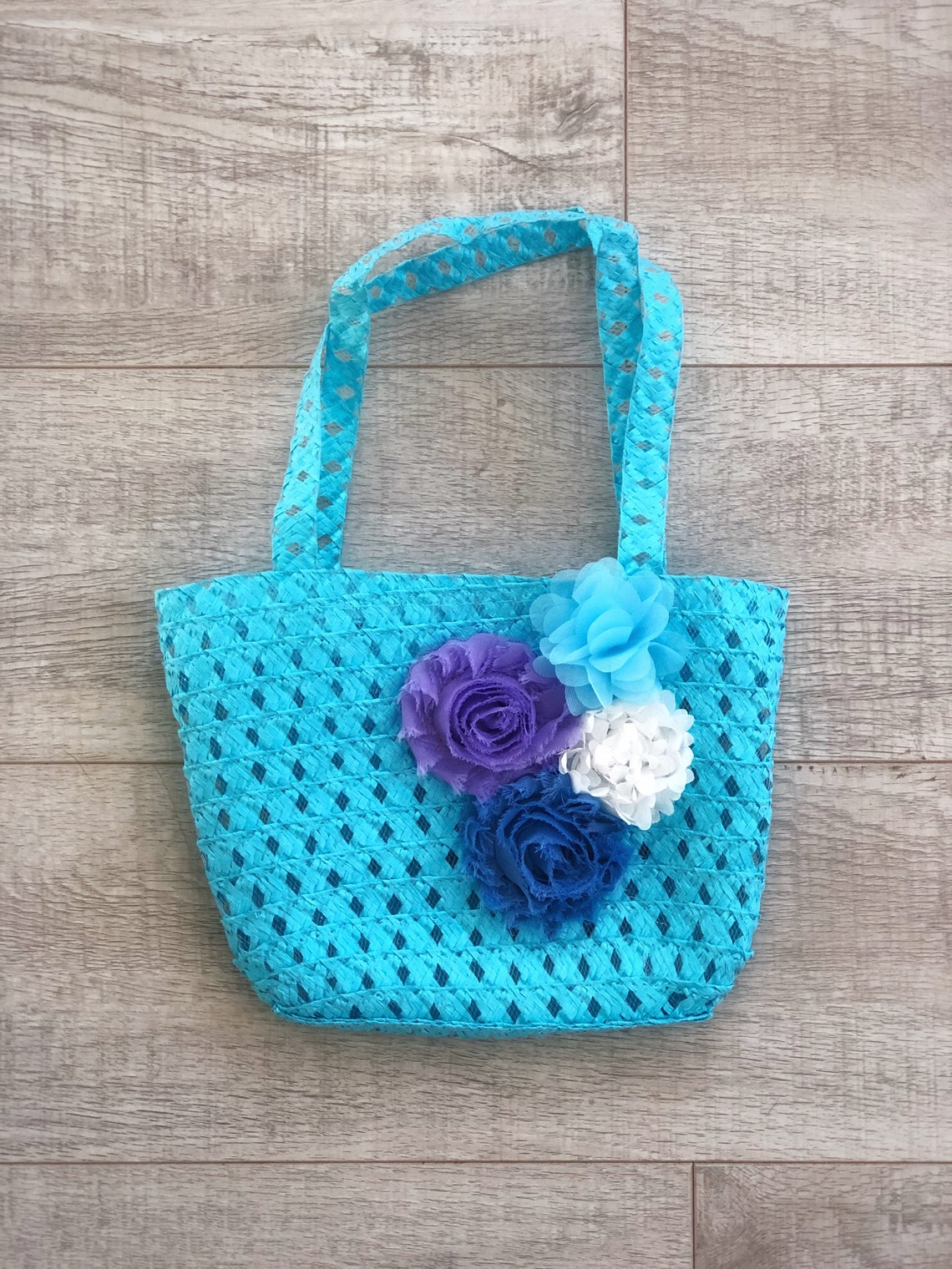 Toddler Purse Blue Easter Little Girl Purse Floral First Bag Etsy