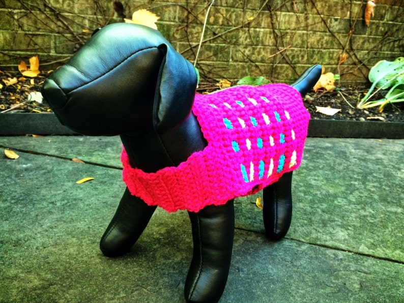 Crochet Dog Sweater Unique Handmade Husky Little Pink Dog Hand Etsy