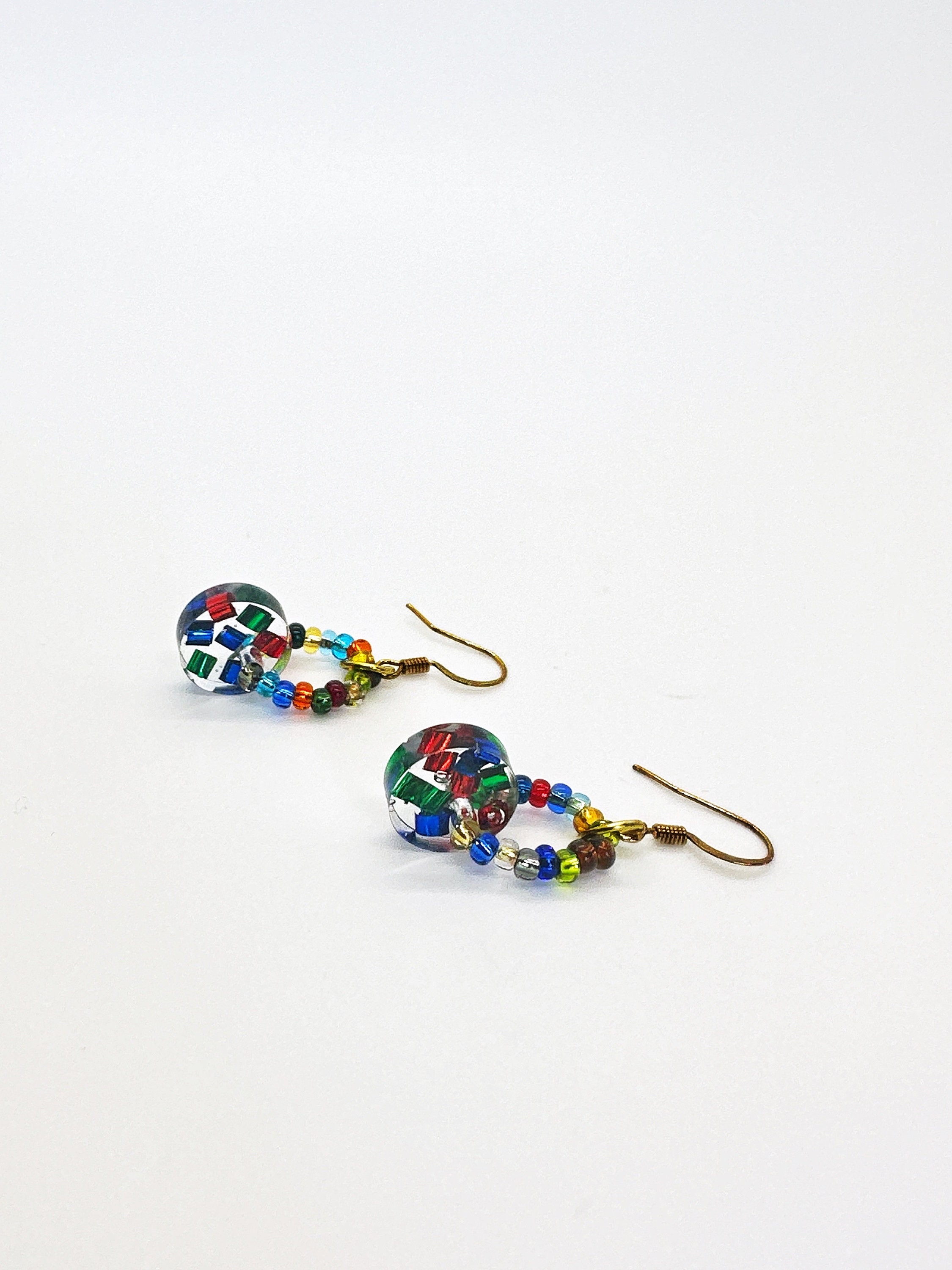 Minimalist Jewelry, Christmas Jewelry, Confetti Earrings, Repurposed