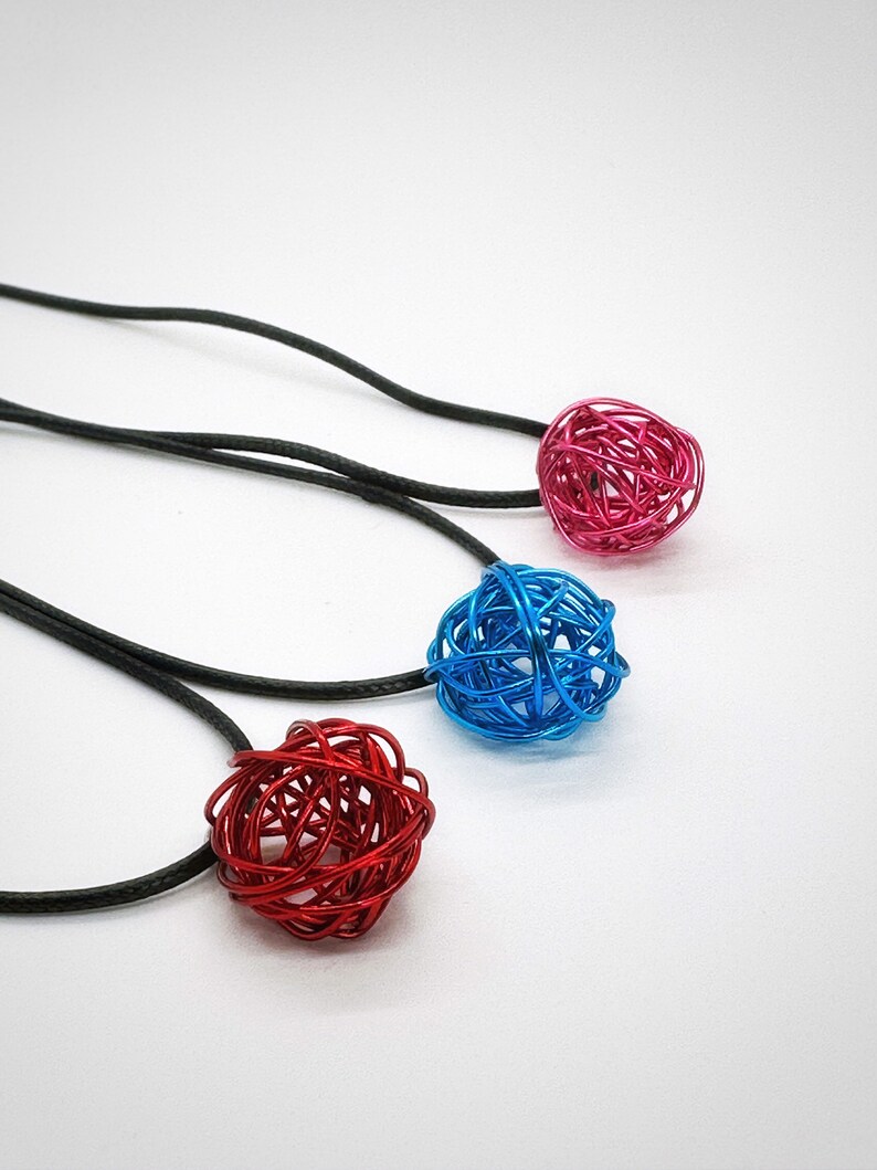 Yarn Ball Jewelry, Knit Ball Necklace, Yarn Necklace, Crochet Lover