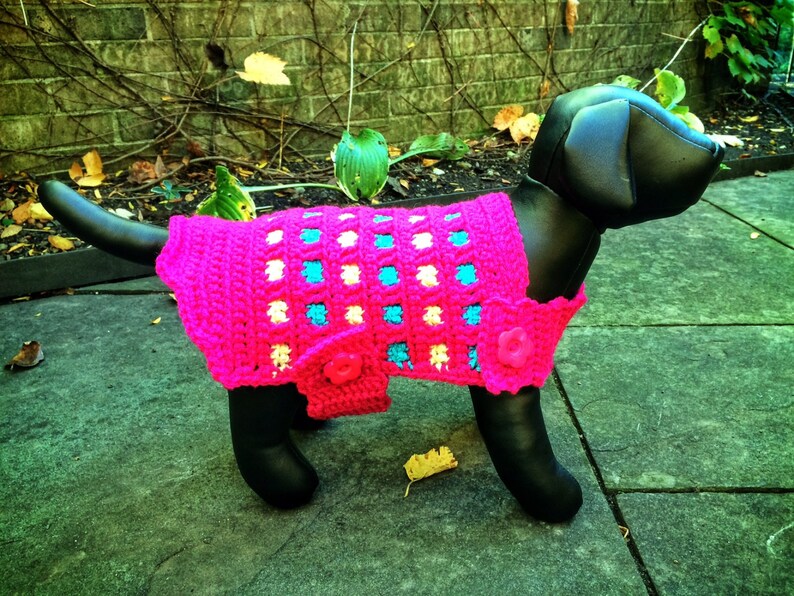 Crochet Dog Sweater Unique Handmade Husky Little Pink Dog Hand Etsy