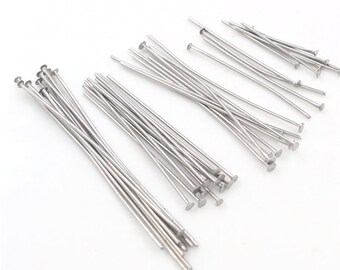 Packet 250 Golden Plated Iron Flat Head Pins 0.7 x 35mm HA11805