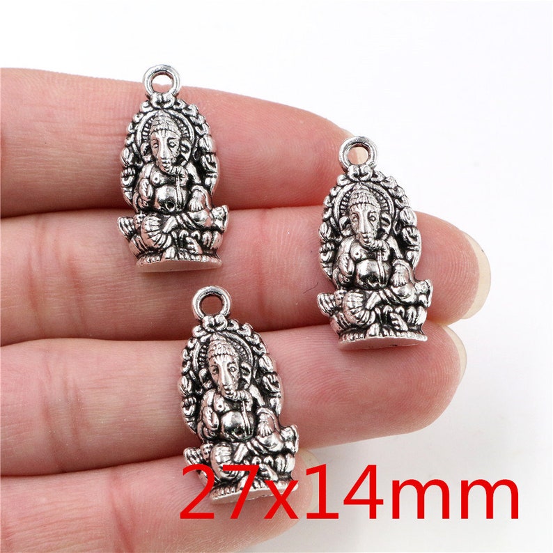 1/10/2/8/15pcs 60x55/25x21/13x12/45x40mm Antique Silver and Bronze Plated Elephant Handmade Charms Pendant:DIY for bracelet necklace image 5