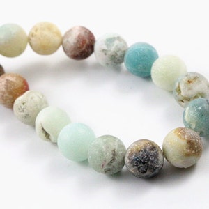 4mm 6mm 8mm 10mm Matt Natural Amazonite stone beads Forest Loose Round beads For jewelry making Wholesale and Retail image 1