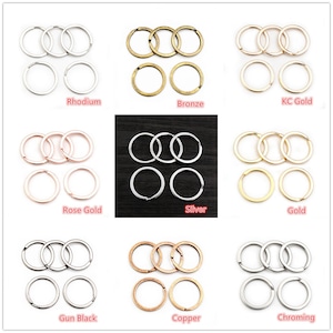 20 teile / los 25mm Schlüsselring Schlüsselanhänger Rhodium Bronze 9 Farben Überzogene Schleife Ring Keychain Schlüsselringe Großhandel DIY Schmuckzubehör Bild 4