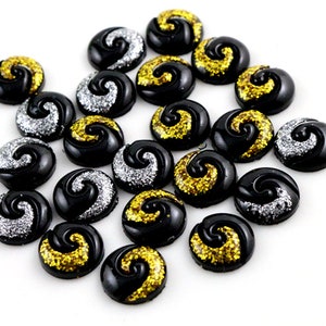 40pcs 12mm Resin Cabochon Cameo Cover