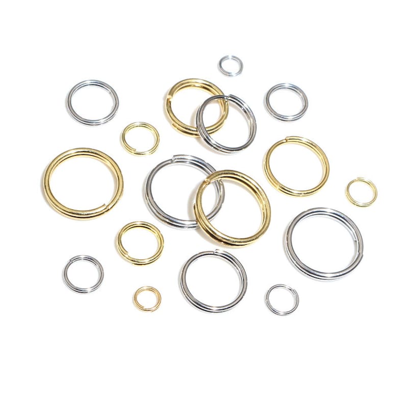 50/100pcs 4-12mm roestvrij staal open dubbele jump ringen voor sleutel dubbele split ringen connectoren DIY craft sieraden maken afbeelding 3