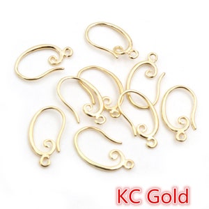 10 pezzi 5pair 19x11mm Alta Qualità Classic 8 colori placcato ottone francese Orecchini Ganci Impostazioni del filo Impostazioni di base Tutta la vendita KC Gold