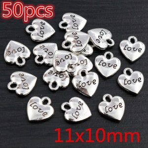 Nuevo Fashipn Antiguo Plateado Pájaro Luna Corazón de Venado Chrams Colgante de aleación de metal DIY Charms DIY Jewelry Making Findings 11x10mm 50pcs