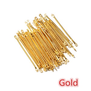 100 Stück/Lot 15 20 25 30 35 40mm Bar Form Verbinder Ohrring Verbinder Diy Zubehör Für Ohrringe Schmuckherstellung Materialien Gold