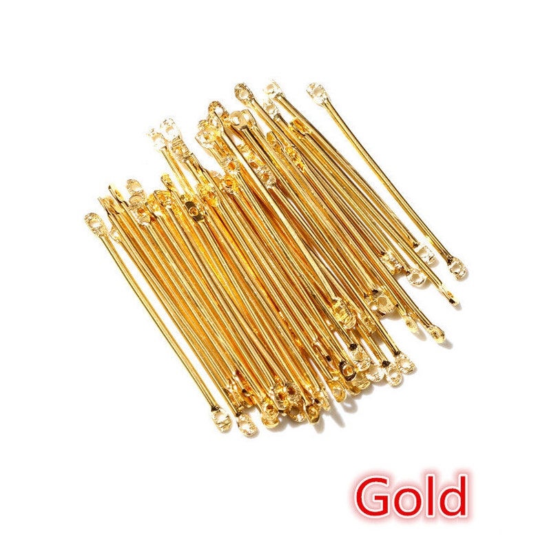 100 Stück/Lot 15 20 25 30 35 40mm Bar Form Verbinder Ohrring Verbinder Diy Zubehör Für Ohrringe Schmuckherstellung Materialien Gold