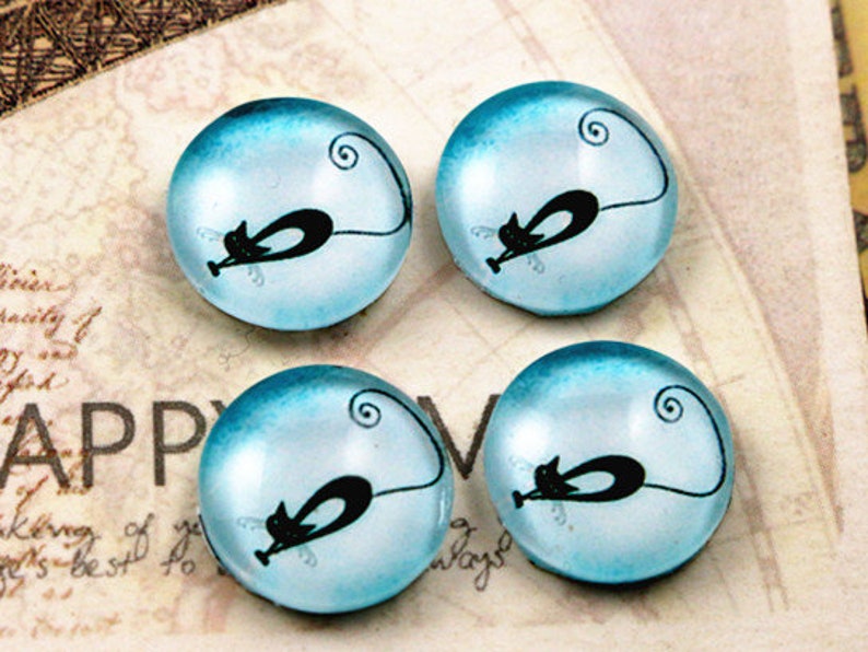 10pcs 12mm Handmade Glass Cabochon