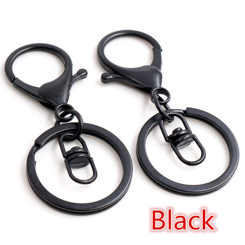 5pcs/lot 30mm Key Ring Long 70mm Popular Classic 8 Colors Plated ...