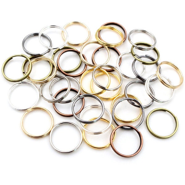 50-200pcs 5 6 8 10 12 mm Open Jump Rings Double Loops Gold Silver Color Split Rings Connectors For Jewelry Making Supplies DIY