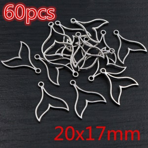 Nuevo Fashipn Antiguo Plateado Pájaro Luna Corazón de Venado Chrams Colgante de aleación de metal DIY Charms DIY Jewelry Making Findings 20x17mm 60pcs