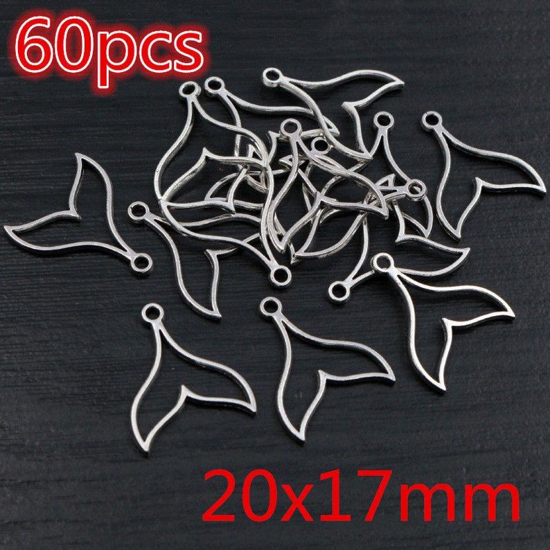 Nuevo Fashipn Antiguo Plateado Pájaro Luna Corazón de Venado Chrams Colgante de aleación de metal DIY Charms DIY Jewelry Making Findings 20x17mm 60pcs