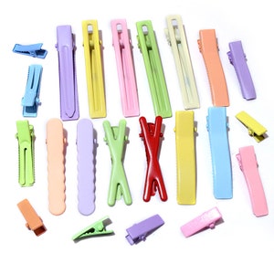 50pcs Random Colors Mix Crocodile Hairpin Hair Clips Hairpins  DIY Jewelry Making Accessories Findings
