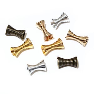 30pcs Metal Spring Funnel Shape Spacer Beads Caps DIY Beading Findings End Caps Bead Stoppers For Jewelry Makings Accessories