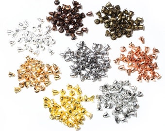 200pcs 6x5mm Bullet Earring Backs Classic 8 Colors Plated Metal Earring Back Plug Earring Settings Base Ear Studs Back