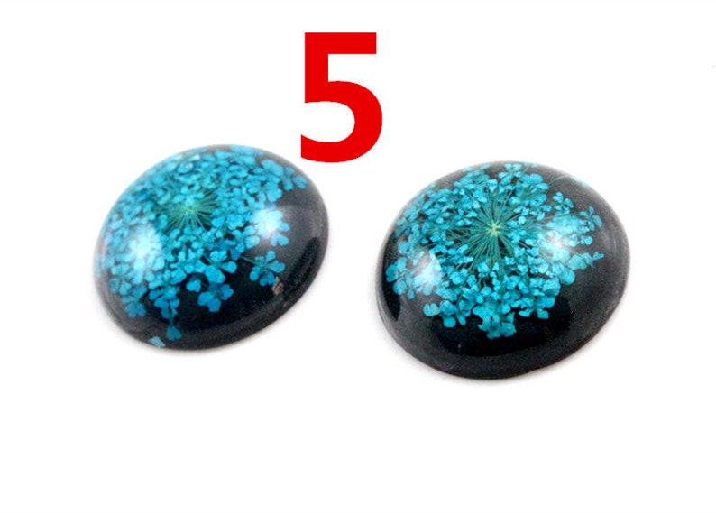 25mm 10pcs Resin Flower Cabochons image 3