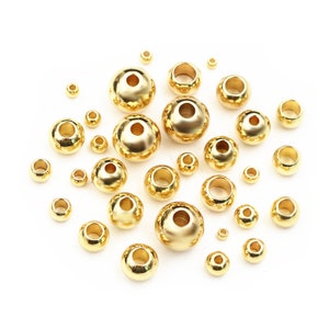 Cuentas espaciadoras de Color dorado de acero inoxidable de 2-8mm, abalorios sueltos, pulseras, collares, accesorios para hacer joyería DIY imagen 7