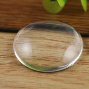 6mm 8mm 10mm 12mm 14mm 16mm 18mm 20mm 25mm 30mm 35mm 40mm redondo Flat Back Clear Glass Cabochon, alta calidad, promoción al por mayor imagen 3