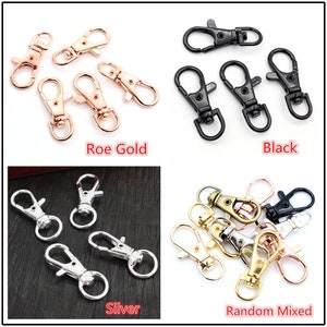 10pcs/lot 23mm 32mm 36mm 38mm Bronze Rhodium Gold Silver Plated Jewelry Findings,Lobster Clasp Hooks for Necklace&Bracelet Chain DIY image 5