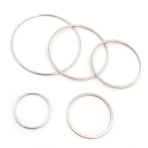 20 Stück 15/20/25/30/35/40/45/50/60mm 316 Edelstahl Gold Farbe Creolen Ohrringe Ringe Big Circle Ohrdraht Creolen Anhänger Für DIY Schmuck Stainless Steel